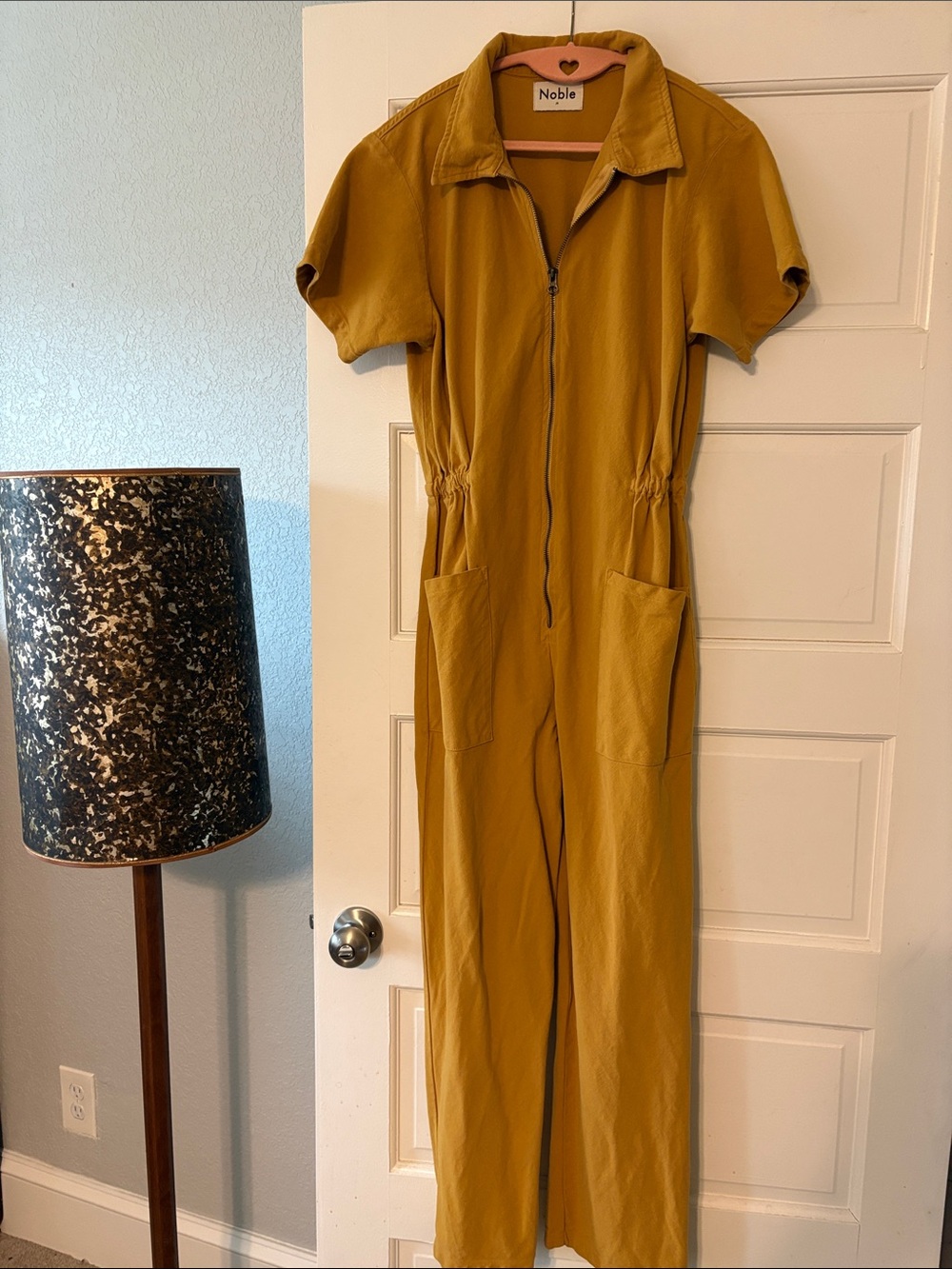 Mustard Utility Zip-Front Jumpsuit